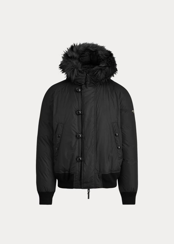 Men's Ralph Lauren RLX Faux Fur-Trim Down Jacket | 847391YZC